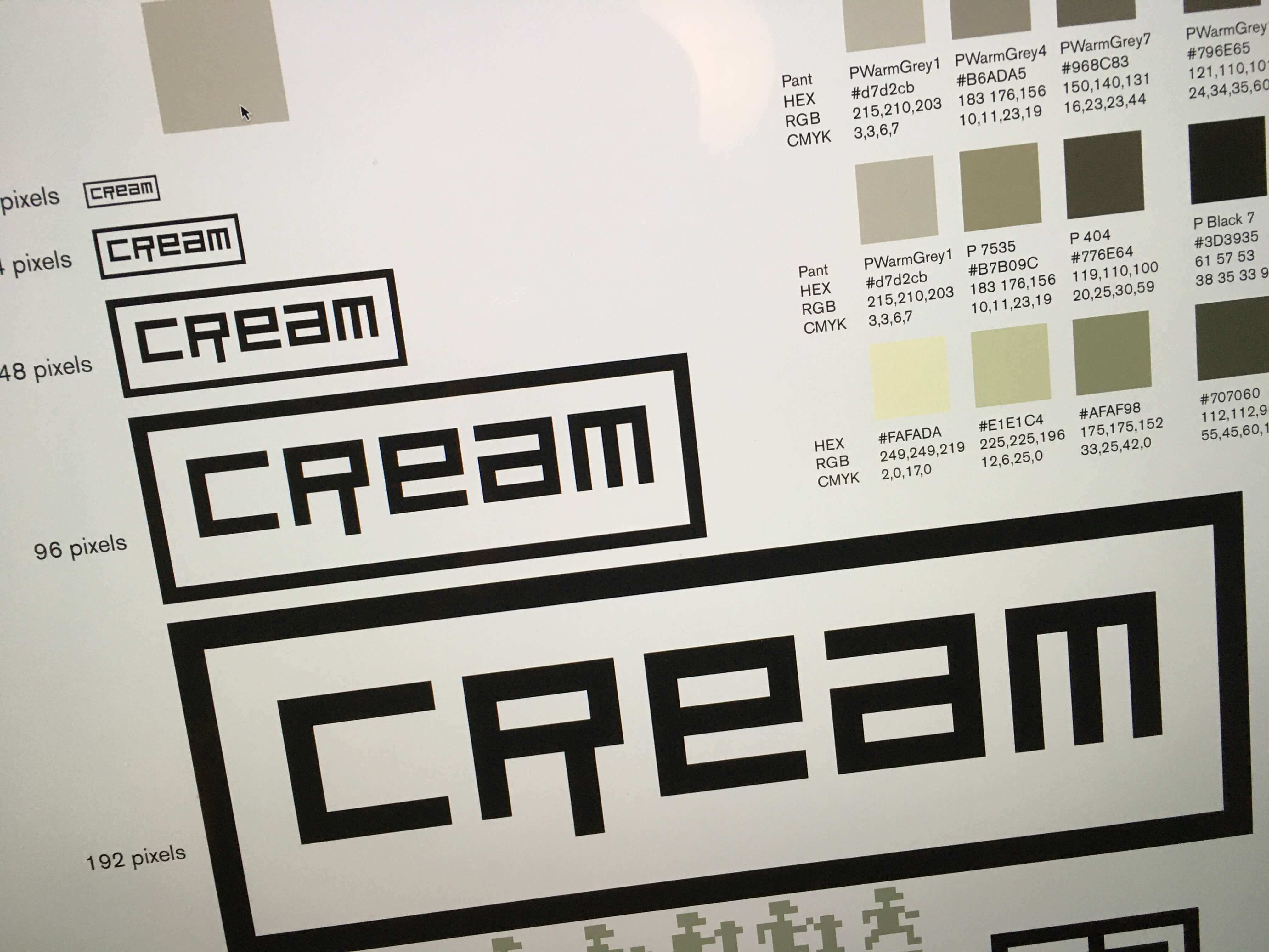 Cream logo construction
