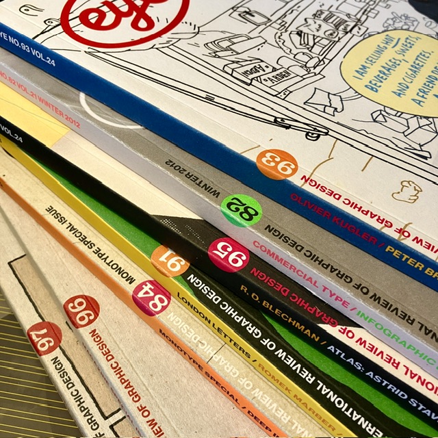 Several magazine issues of Eye