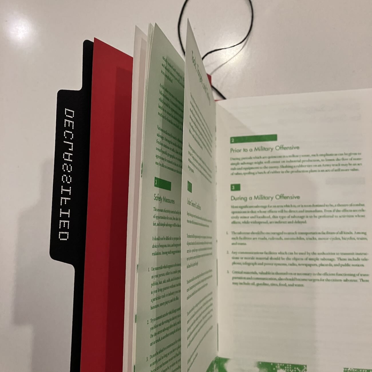 Preview image from Scott Boms&rsquo; printing of the Simple Sabotage Field Manual
